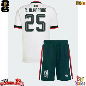 Mexico Roberto Alvarado #25 Replica Away Stadium Kit for Kids World Cup 2026 Short Sleeve (+ pants)